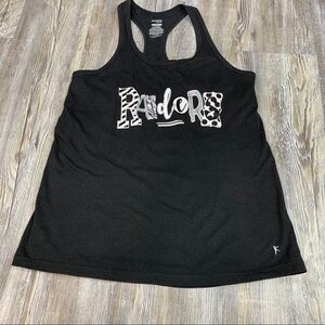 Raiders Graphic Print Racerback Tank Black Silver